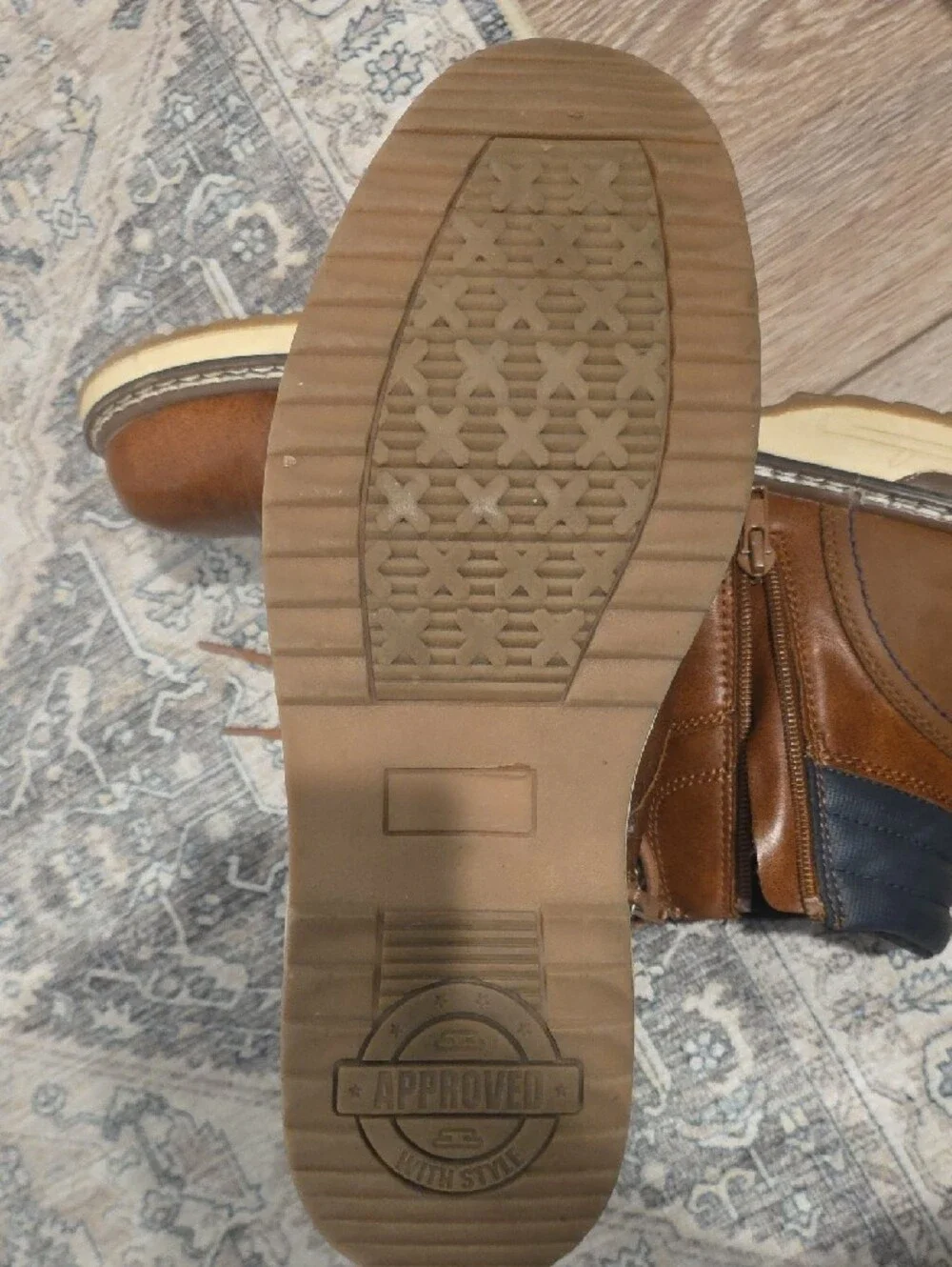 Brown Men's Leather Lace-Up Ankle Boots